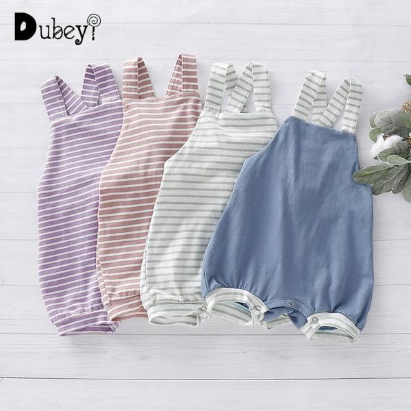

jumpsuits spring summer baby striped rompers cute overalls born clothes infant girl boy sleeveless romper jumpsuit, Blue