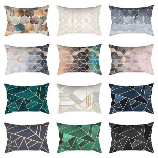 

cushion/decorative pillow honeycomb geometric soft short plush cushion cover home decor covers living room bedroom sofa pillowcase almofadas