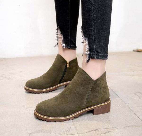 

boots autumn and winter women's low-heel bare thick with low tube fashion wear-resistant anti-skid1, Black