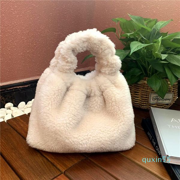 

evening bags furry bag faux shearling fur handbag fluffy purse circle sac a main femme 2021 cabas pochette fuzzy bolsas kabelky mala luxo