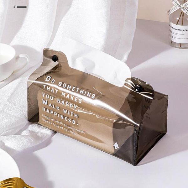 

tissue boxes & napkins clear pvc box deskpaper holder facial dispenser storage napkin case organizer home decor