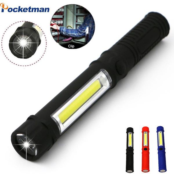 

flashlights torches magnetic base mini portable lanterns working inspection cob led multifunction maintenance
