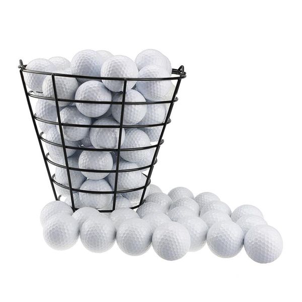 

golf balls storage container ball basket large capacity with handle space saving carrying outdoor black portable metal