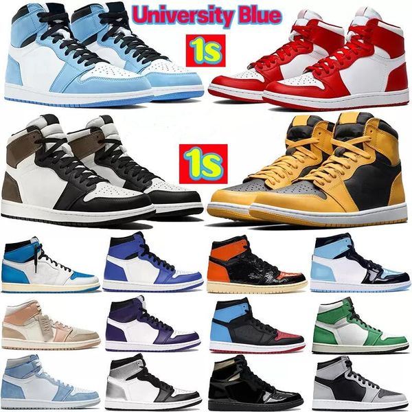 

jumpman 1s og high shoes pine green black court purple royal bred toe nc obsidian unc game sneakers trainers