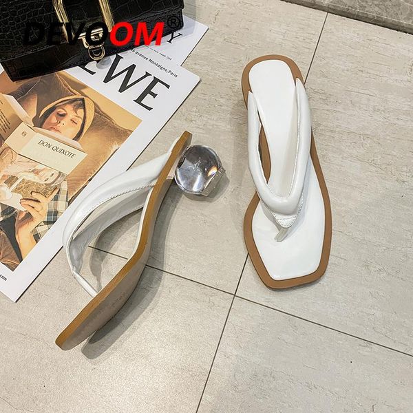

summer fashion transparent heels sandals women slippers 2021 flip flops sandalen dames ladies sandale femme 40, Black