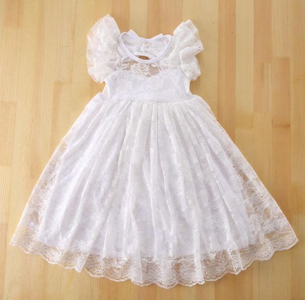 

girl's dresses 2021 summer girls white ruffles long dress, boutique lace gown, princess kids costume lots wholesale 18phw0043, Red;yellow
