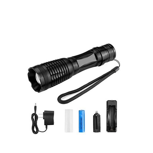 

ultrafire led cree xml-t6 zoomable spotlight torch lantern hunting 5 mode lanterna hiking luz 18650 flashli flashlights torches