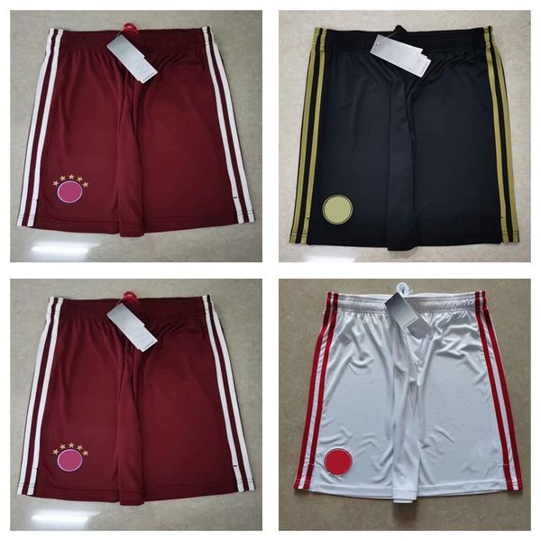 

munich soccer shorts 21 22 bayern lewandowski sane goretzka coman muller davies football pant men kit 2021 2022 humanrace fourth 4th home aw, Black;red