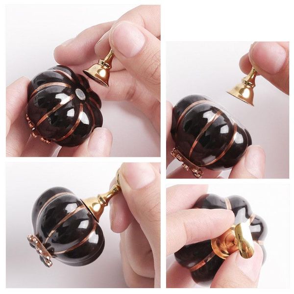 

nail art kits magnetic false tips practice trainning display stand holder base alloy crystal polish manicure tools