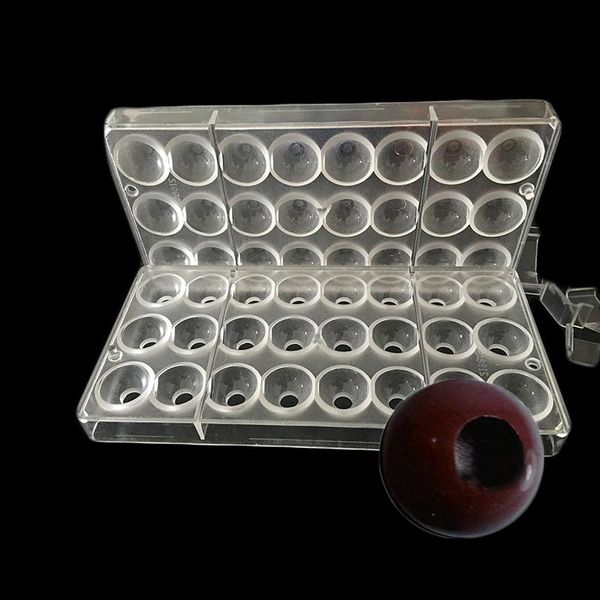

baking & pastry tools diy set latest 3 cm diameter 3d ball shape chocolate with a hole pc polycarbonate sugarcraft mold candy fondant cake m