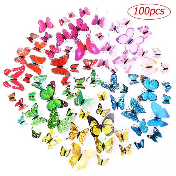 

garden decorations 100pcs colorful artificial butterflies stakes patio butterfly ornaments on sticks plant decoration ornament