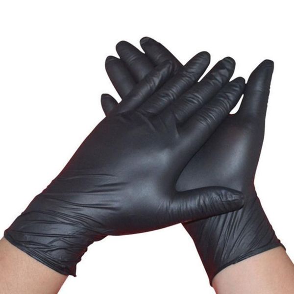 

clothing & wardrobe storage 100pcs/lot mechanic gloves nitrile household cleaning washing black laboratory nail art anti-static