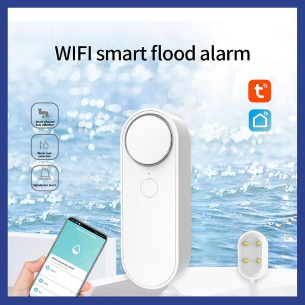 

smart home control tuya wifi water leak sensor detector overflow security alarm system leakage flood alert