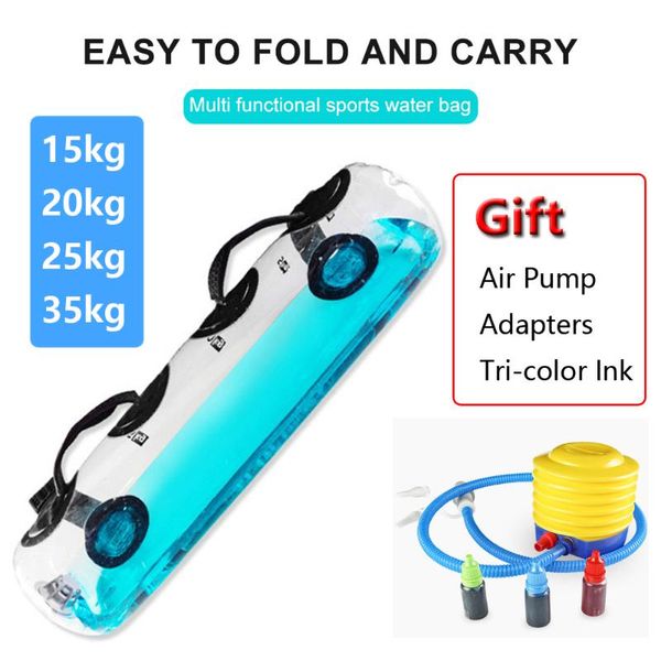 

accessories 15/20/25/35kg water power bag yoga weight bearing aqua exercise sandbag working-out muscle training bodybuilding home
