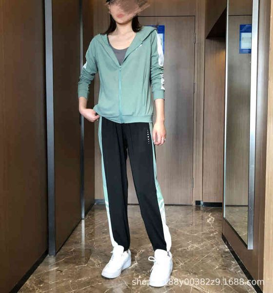 

women's tracksuits spring loose leisure sports two piece suit, Gray