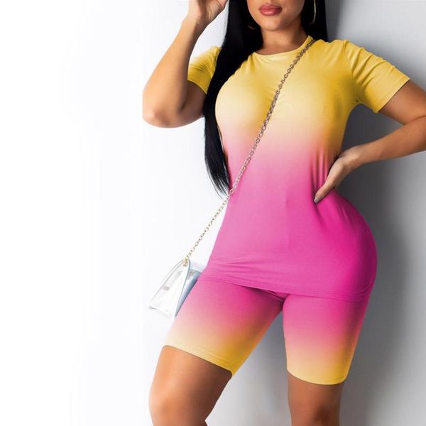 

women's shorts 2021 women summer home clothes outfit short sleeve t-shirt high waist clothing sets, White;black