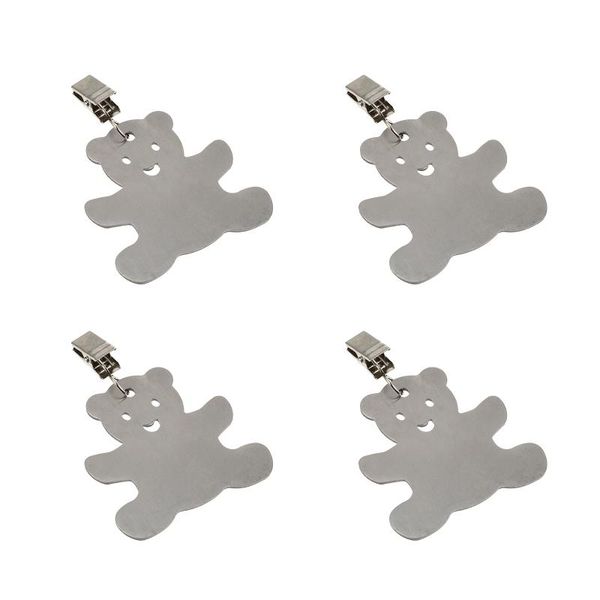 

table cloth 4pcs pendants windproof cover fixators tablecloth clips (silver)