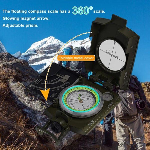 

outdoor gadgets survival military compass camping hiking water geological digital