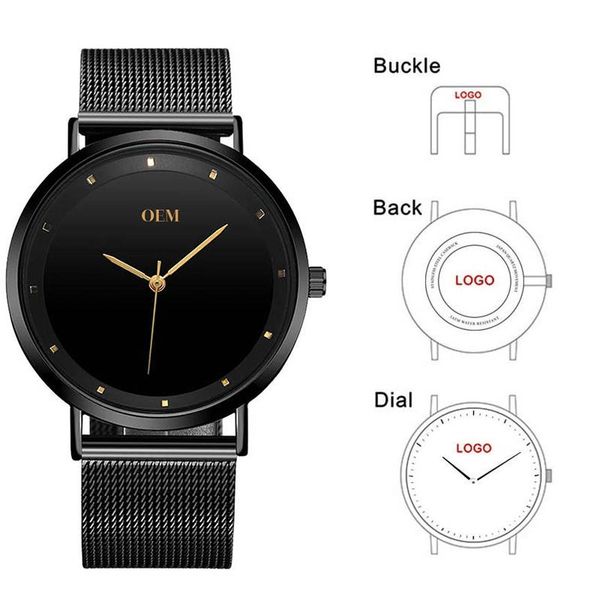 

wristwatches cl057 design mens watches reloj personalizado stainless steel custom dial watch man, Slivery;brown