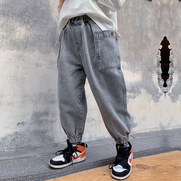 

solid jean spring autumn boy trousers pants capris kids children clothing denim cowboyÂ kids clothesÂ toddlerÂ teenage sportÂ high q jeans, Blue