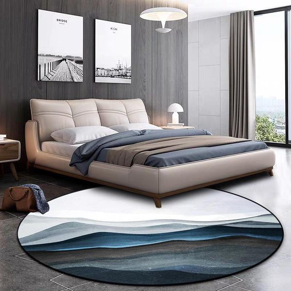 

carpets fashion modern blue mountain living room bedroom hanging basket chair round floor mat carpet customization