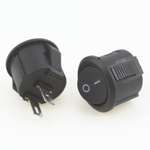 

smart home control 5pcs/10pcs 16mm diameter small round boat rocker switches black mini white red 2 pin on-off switch