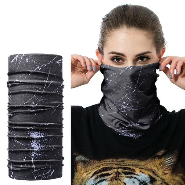 

cycling caps & masks windproof head scarves neck warmer camping hiking men women fashion magic turban outdoor headband bandanas, Black