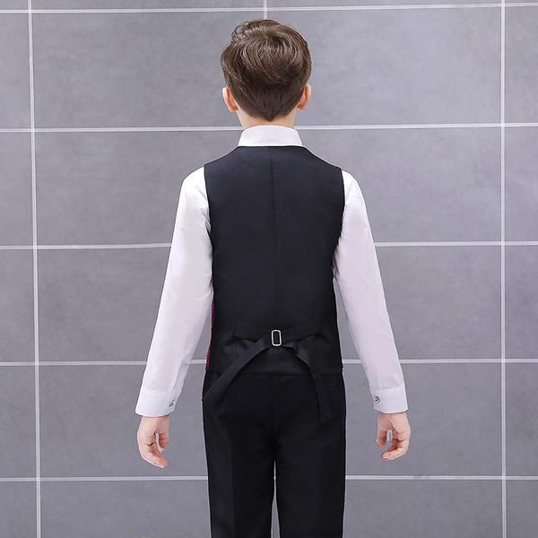 

men's vests children sequin slim stage performance suit vest christmas boy modern dancing jazz clothing magician host fashion waistcoat, Black;white
