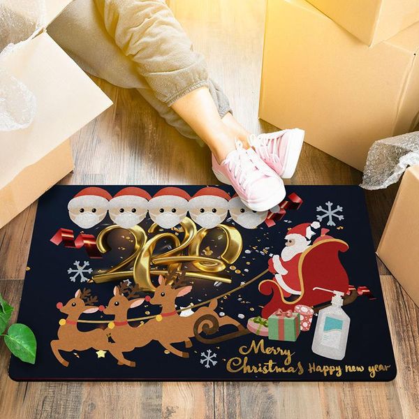 

carpets 2021 survivors short fluffy floor mat door bathroom absorbent christmas decoration drop
