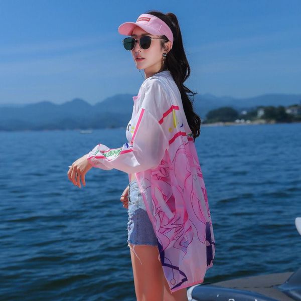 

women's jackets sun protection clothing women summer thin section 2021 fashion korean anti-ultraviolet jacket breathable loose coat y32, Black;brown