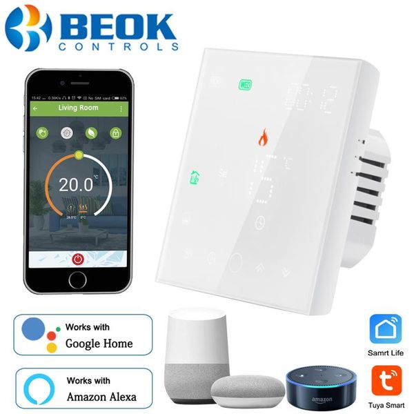 

smart home control beok 3a thermostat wifi for gas boiler temperature controller life tuya app remote works with alexa google