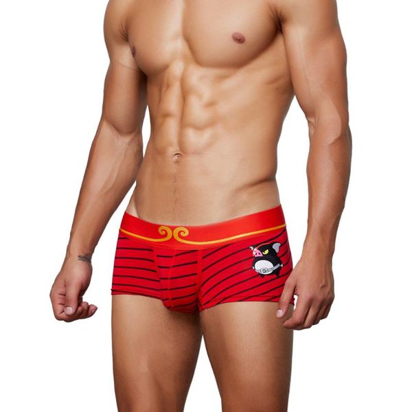 

underpants seobean men's boxer briefs wholesale, comfortable knitted cotton briefs, lucky, passionate and sexy, Black;white