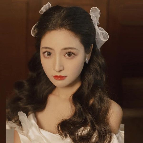 

hair clips & barrettes white yarns bow hairpin korean-style oversize bowknot barrette holder decor for girls jrdh889, Golden;silver