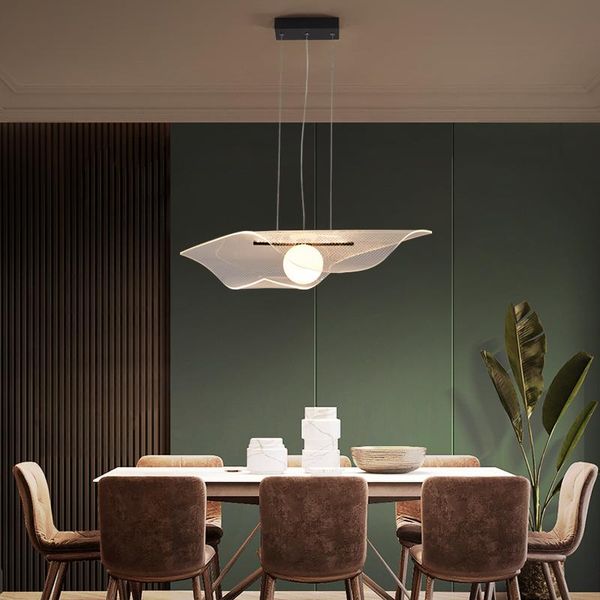 

pendant lamps nordic led lamp minimalist black lustre acrylic ceiling hanging light for dining room bedroom indoor decoration fixtures