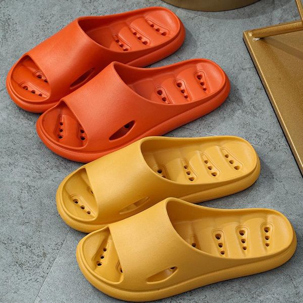 

women summer slippers cut-out style lovers bathroom shower slippers soft eva home floor shoes female male fashion indoor slides, Black