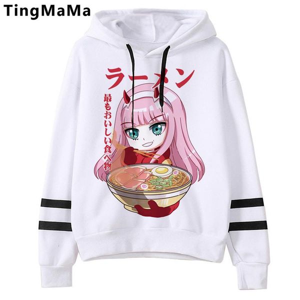 

men's hoodies & sweatshirts darling in the franxx zero two men anime plus size hip hop male hoddies, Black