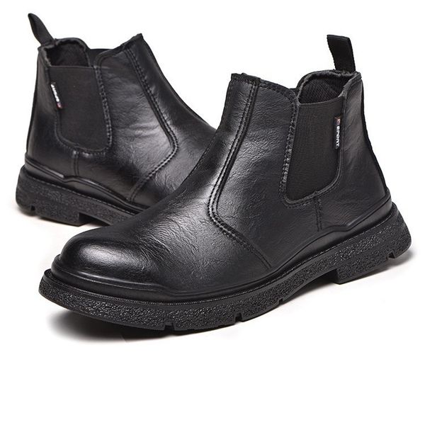 

casual shoes steel toe mens anti-smash and anti-puncture breathable 05, Black