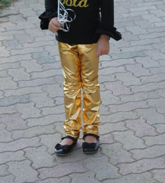 

trousers gold metallic baby leggings boy or girl pants plain toddler bottoms, Blue