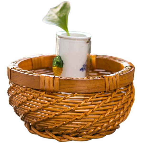 

storage baskets household items fruit rattan kitchen desk sundries