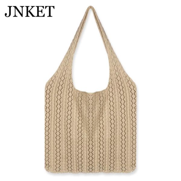 

evening bags jnket women's retro knitted hollow shoulder bag casual crossbody sling