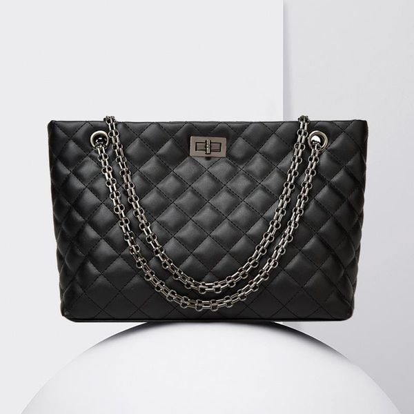 

evening bags ladies all-match shoulder bag 2021 high-end fashion atmospheric rhombic chain large capacity messenger tote shopping