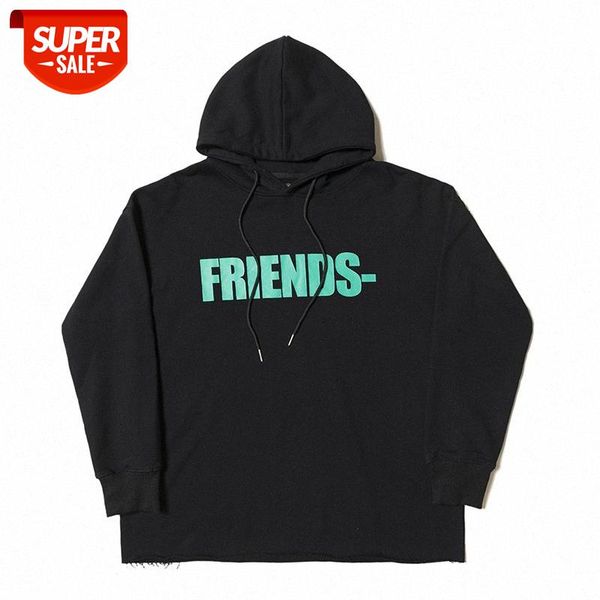 

friens direct selling popular sweater letter v hooded #w750, Black
