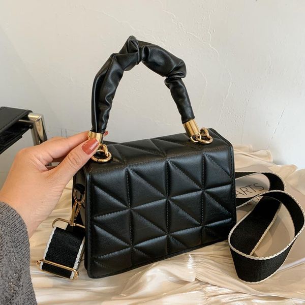 

evening bags fashion flap shoulder bag for women pu leather messenger designer lace handle crossbody trendy purse handbag bolsa