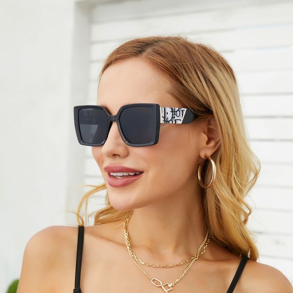 

retro square sunglasses women gradient lens oversized luxury fashion large frame eyewear men outdoor oculos uv400, White;black