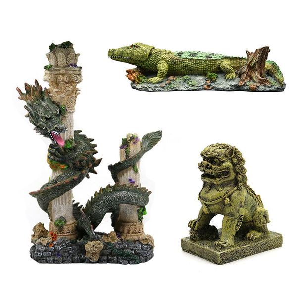 

decorations aquarium decoration fish tank landscaping artificial resin dragon background aquascape ornament decor accessories