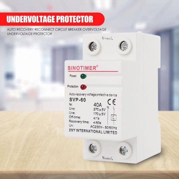 

smart home control 50/60hz automatic protector safety and reliability recovery reconnect practical overvoltage under voltage protective devi