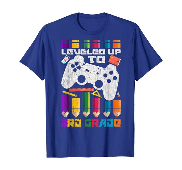 

3rd grade shirt leveled up to 3rd grade back to school, White;black