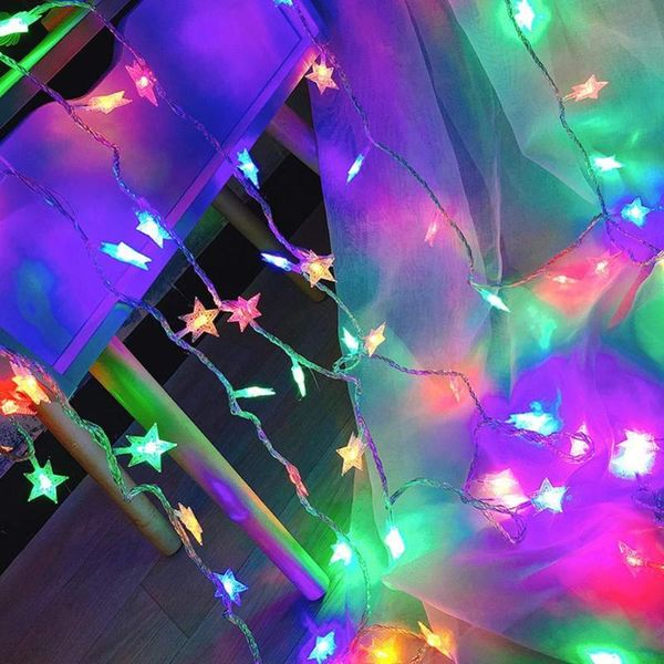 

strings 220v 10m led christmas lights star string waterproof twinkle fairy with 8 modes for indoor outdoor home garden