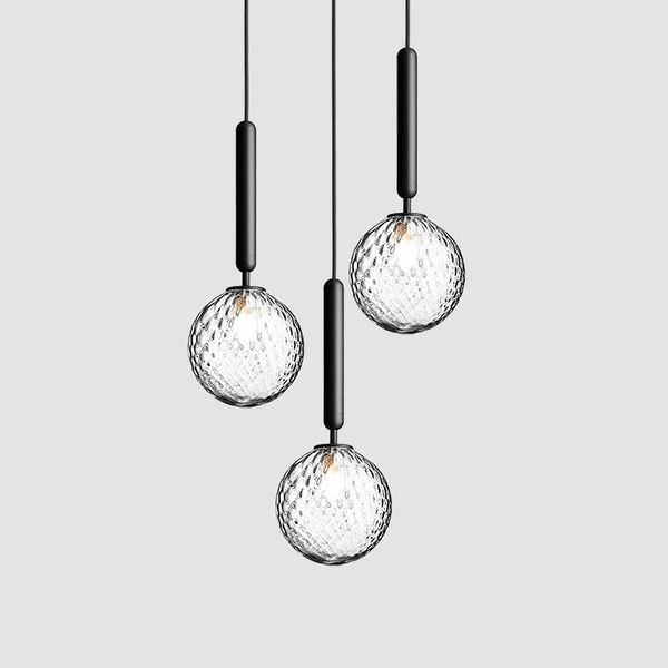 Nordische moderne Anhängerleuchten Designerglas Pedant Lampen Kunstdekoration Leuchten für Bar -Esszimmer Dropshoping Hanglamp
