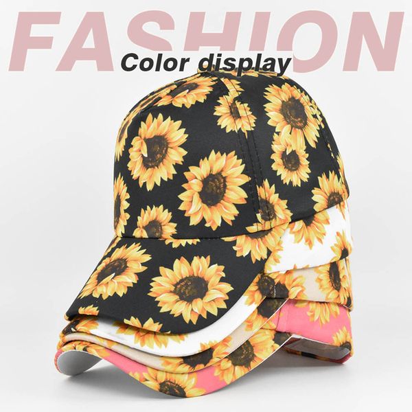 

sunflower ponytail baseball cap 4 colors ponycaps party hats zza3319